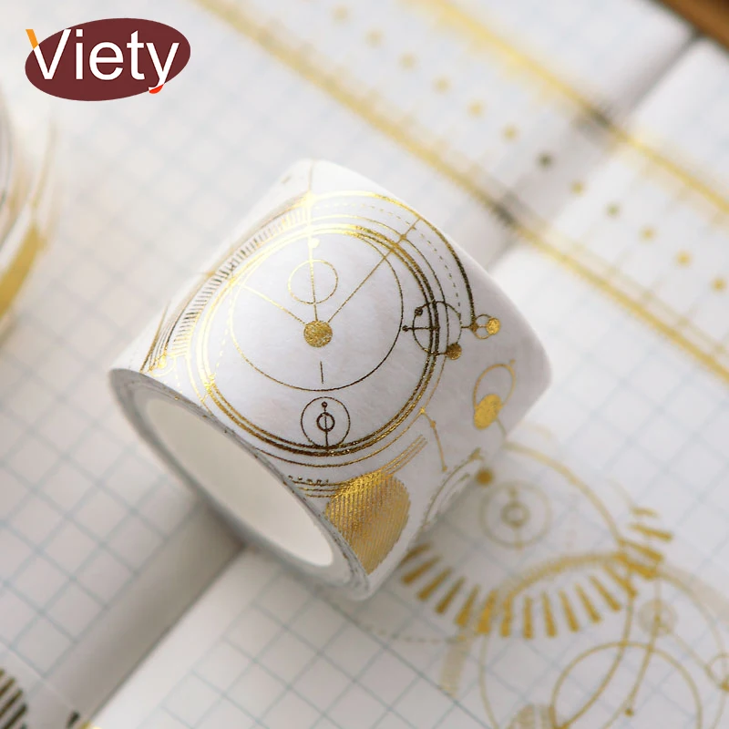 

0.7-3cm*5m Vintage Bronzing decoration washi tape DIY decorative scrapbooking sticker planner masking adhesive tape label