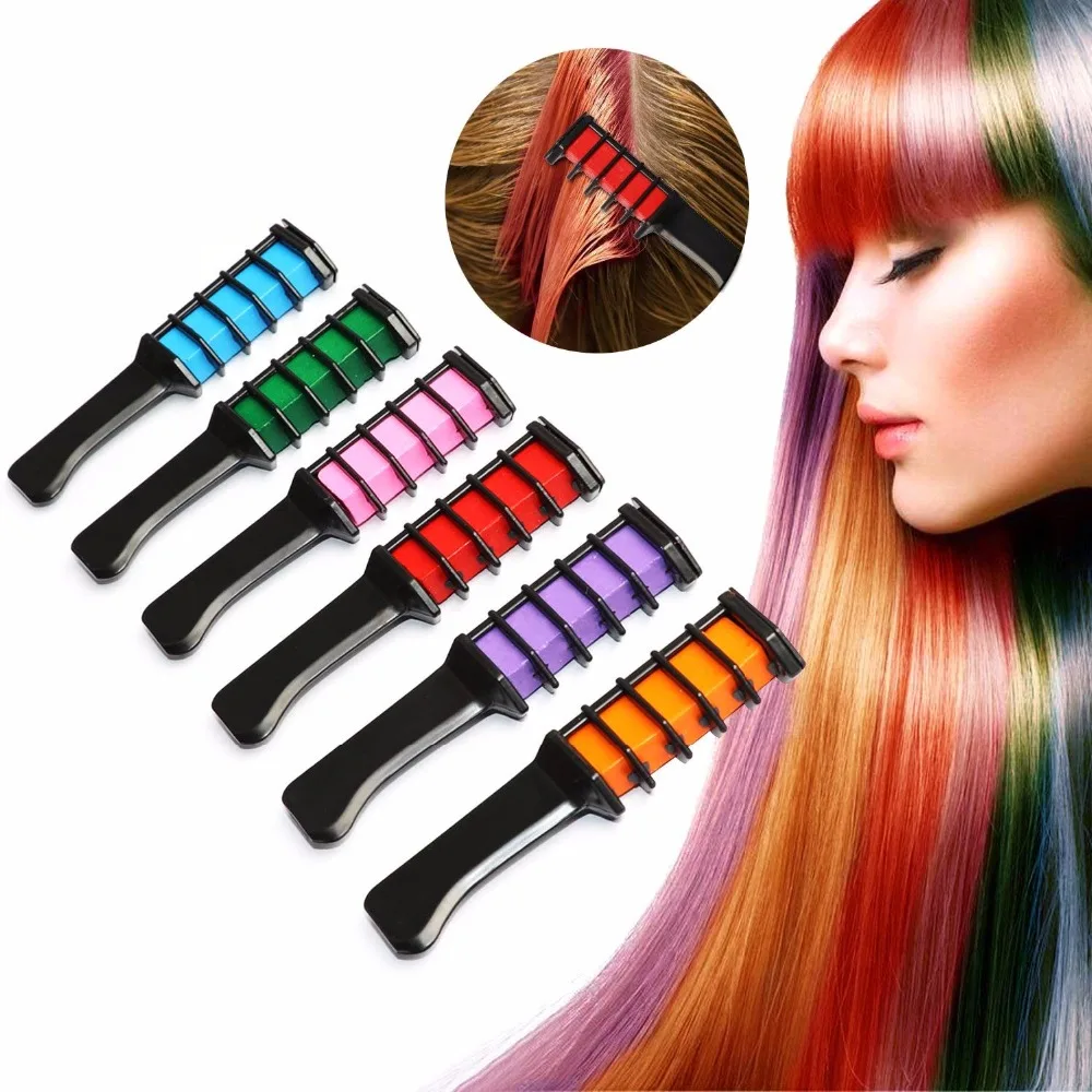 Hair Chalk Comb Disposable Instant Hair Color Cream For ...