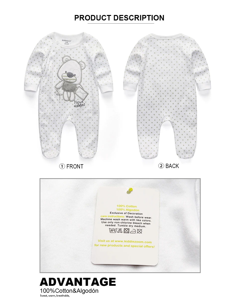 Модная одежда для малышей; комбинезоны с длинными рукавами для новорожденных мальчиков и девочек; Roupas de bebe; одежда и комбинезоны