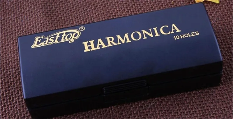 Easttop губная гармоника 10 отверстий рот Ogan инструмент медь гребень/Лады Armonica Diatone BluesHarp Instrumento musicales профессиональный