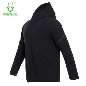 

Vansydical Mens Winter Jacket Sports Running Jackets Hooded Windbreaker Zipper Thermal Fitness Windproof Coat Sportswear Jackets