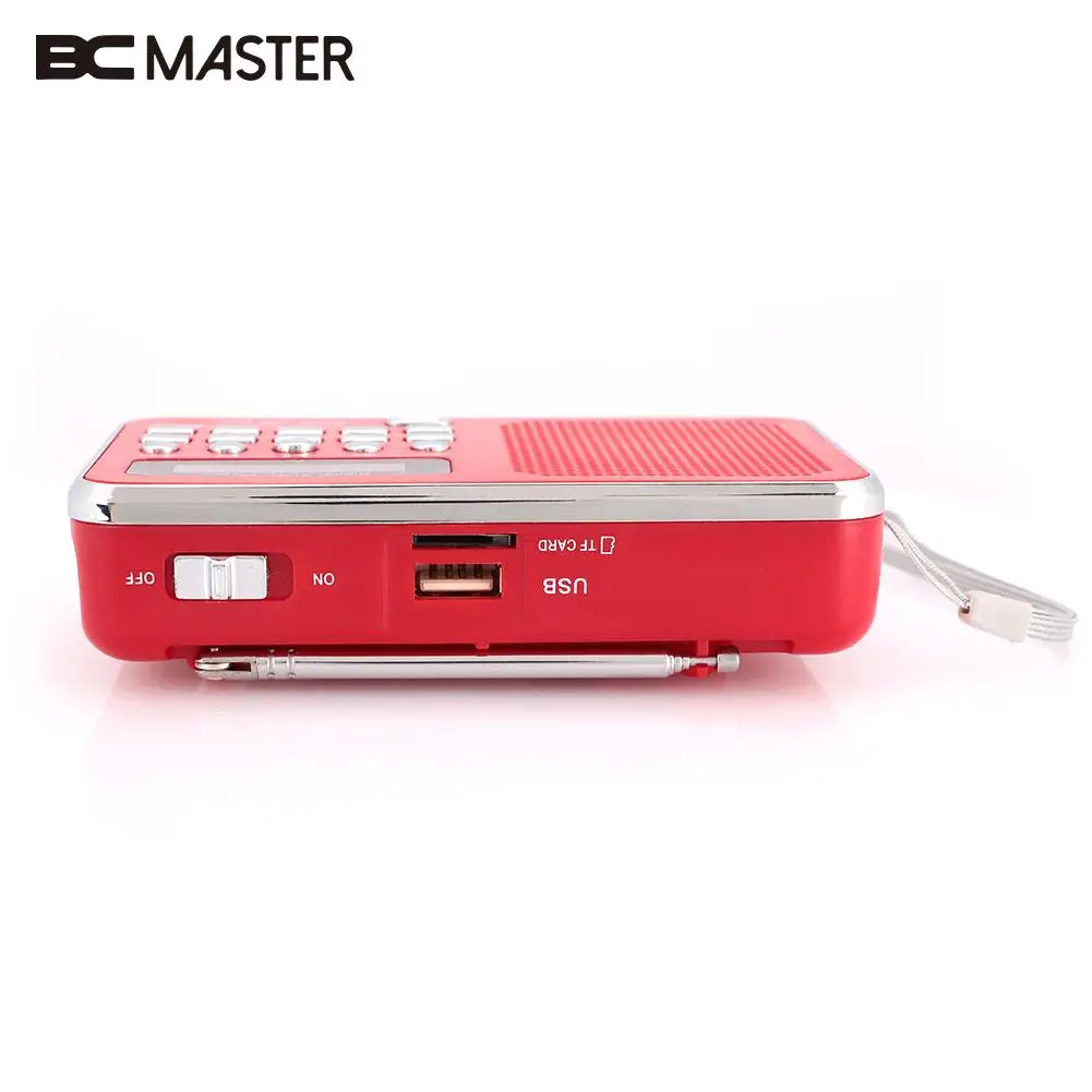 BCMaster Портативный fm радио SD/TF/микро SD карты USB AUX в Динамик мультимедиа цифров MP3