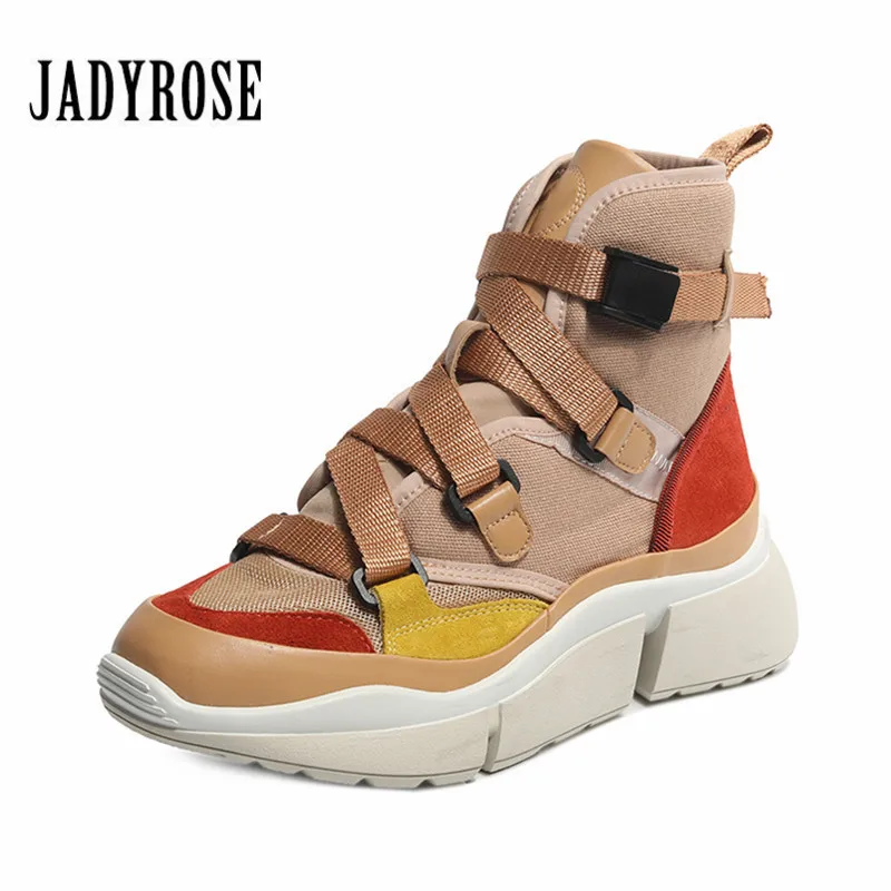 

Jady Rose Women Sneakers Casual Flat Shoes Ankle Boots Espadrilles Platform Creepers Female Tenis Feminino High Top Shoes Woman