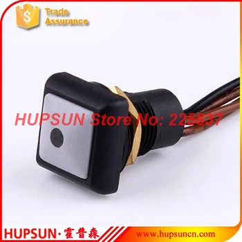 

10pc waterproof square head red button red LED 12mm momentary push button switch starter non-locking button switch with wire