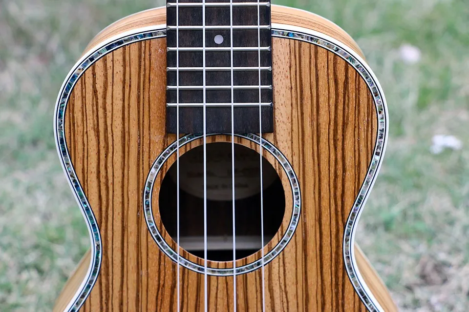 Укулеле гитара 2" концертная гитара ra Zebrawood uke Мини ручной работы 4 струны музыкальный инструмент с качественной сумкой EMS