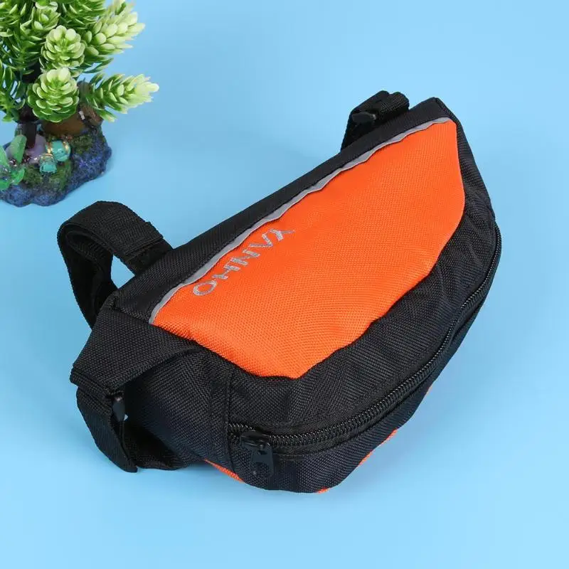 Водонепроницаемая велосипедная сумка для хранения с регулируемой клейкой лентой и креплением на рамке MTB Дорожная велосипедная сумка с 3 оранжевыми/черными