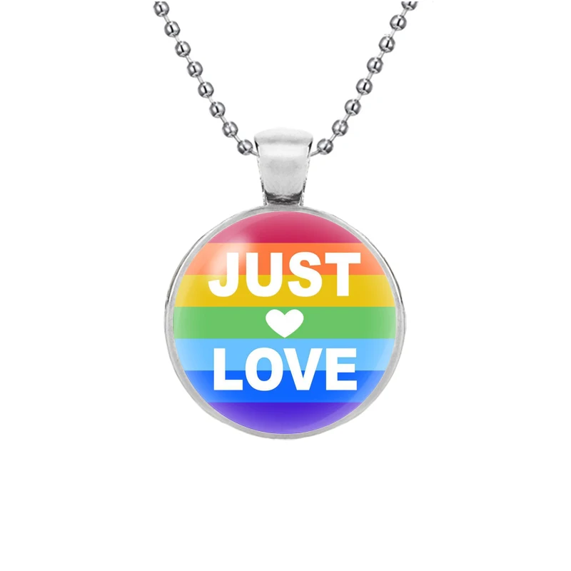 lgbt pride necklace gay lesbian pride rainbow love gift jewelry