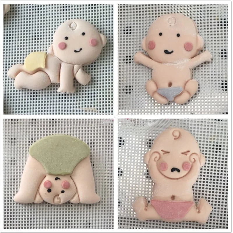 

Cute Baby Body Cookie Cutter Set Custom Made 3D Printed Fondant Cake Decorating Tools Confeitaria Fondant Cupcake Mould for Cake