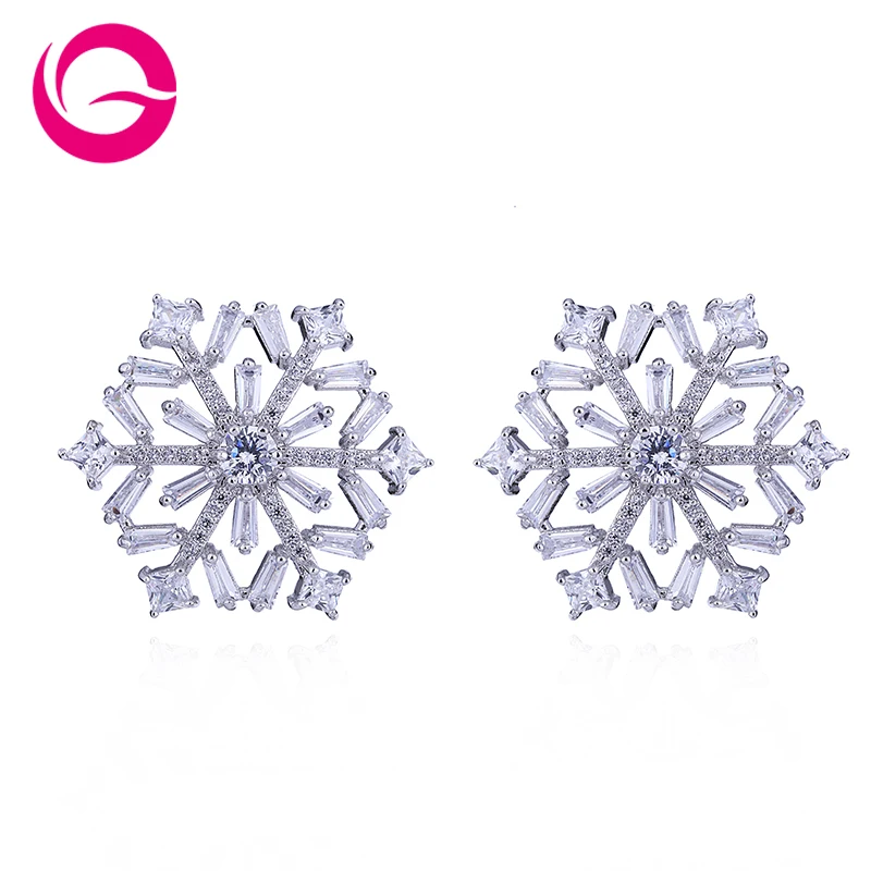 GAOLA высокое качество серьга из снежинки кубического циркония микро проложенный гвоздик серьги для женщин подарок ювелирные изделия
