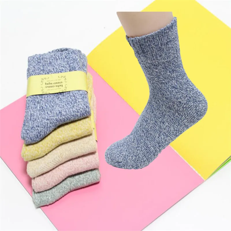 

Hot sale!women socks christmas 5pairs/lot autumn-winter warm thick wool socks women's and ladies comfortable pink warm socks