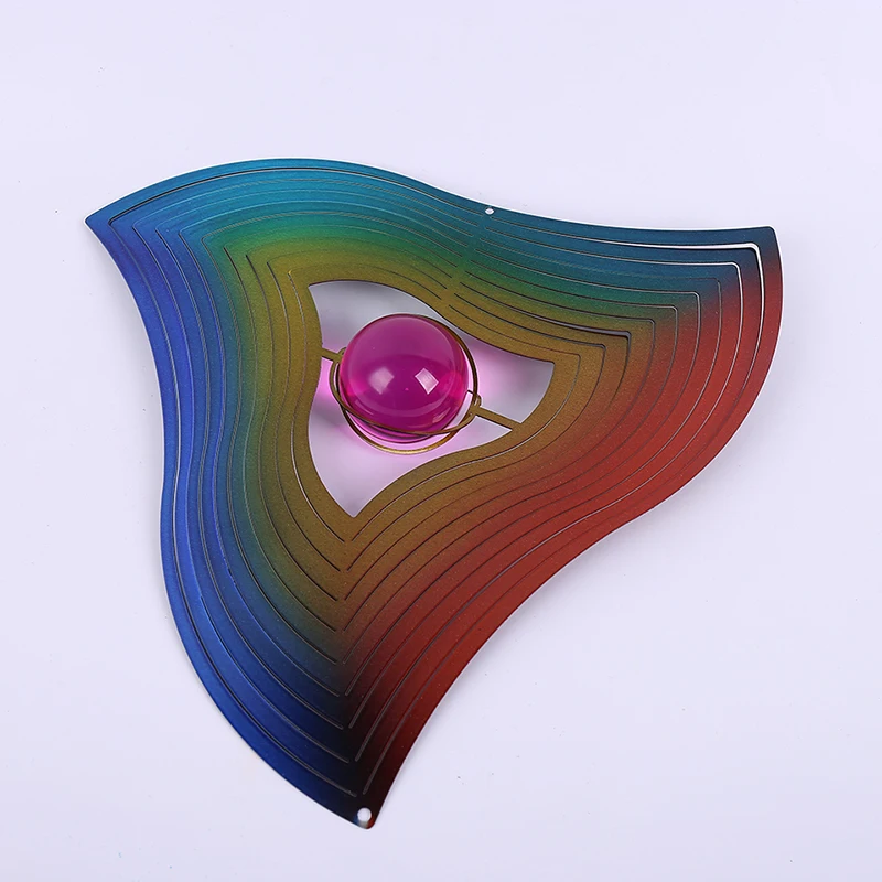 12 дюймов красочные треугольные ветровые блесны с 5 см стеклянный шар и высокое качество