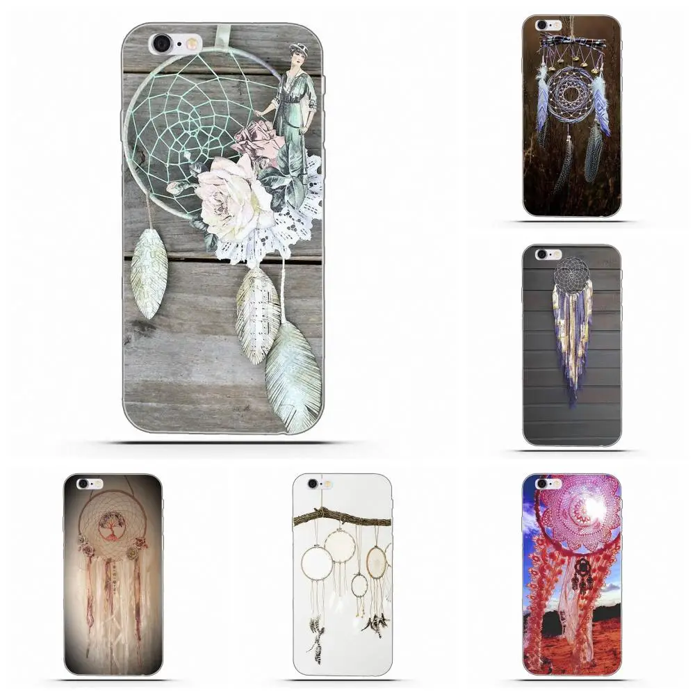 

TPU Print Capa For Apple iPhone 4 4S 5 5C 5S SE 6 6S 7 8 Plus X Vintage Dreamcatcher Dream Catcher