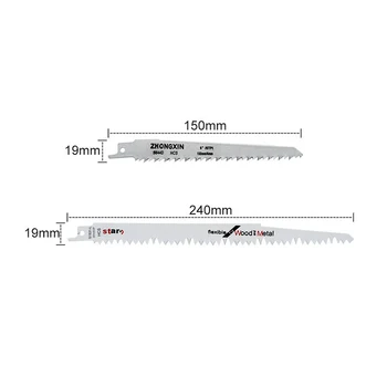 

6Pcs S644D+4Pcs S1531 Saber Saw Blades Tiger Saw for Wood Metal Cut can CSV