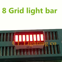 Выделите красный 8-сегмент свет бар 8 сетки светодиодный цифровой трубки 20x10 мм светодиодный дисплей