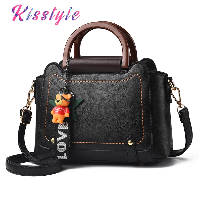 Kisstyle Винтаж кожа Для женщин сумки большой Ёмкость женский портфель на ремне