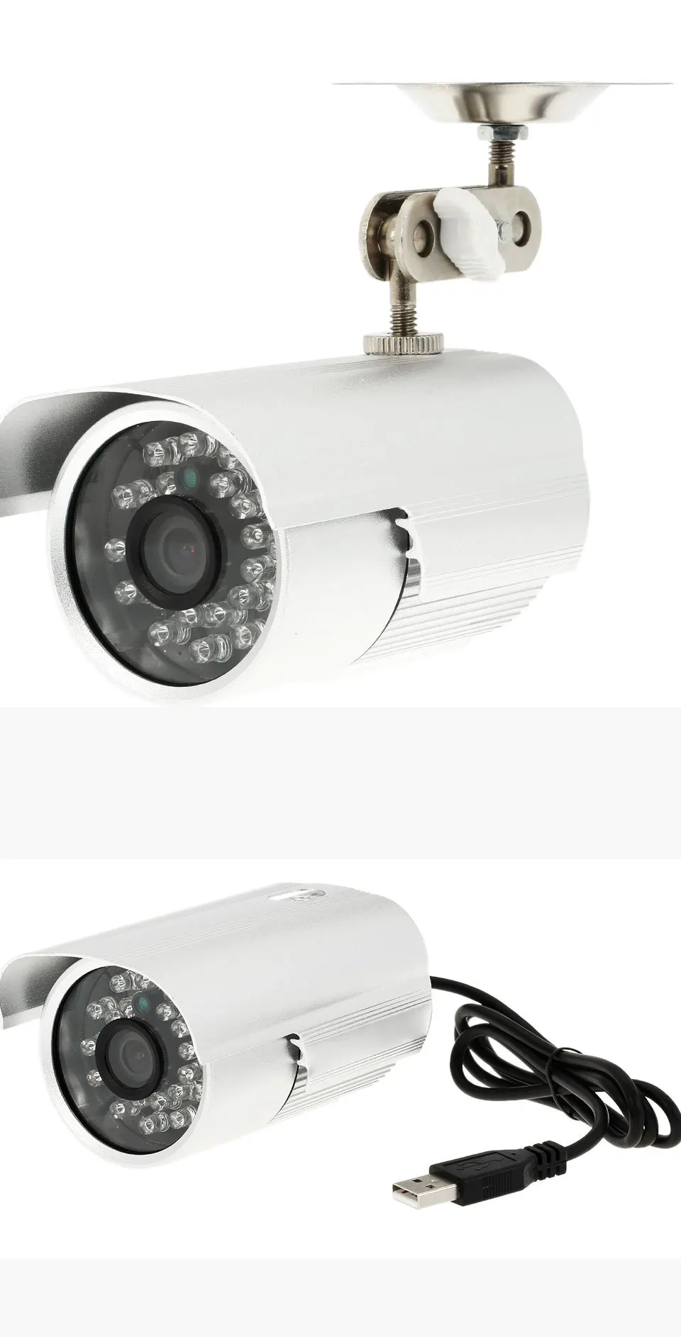 CCTV Bullet Открытый водонепроницаемый DVR USB камера 600TVL ИК ночного видения безопасности Micro SD/TF карта рекордер камера+ кронштейн камеры