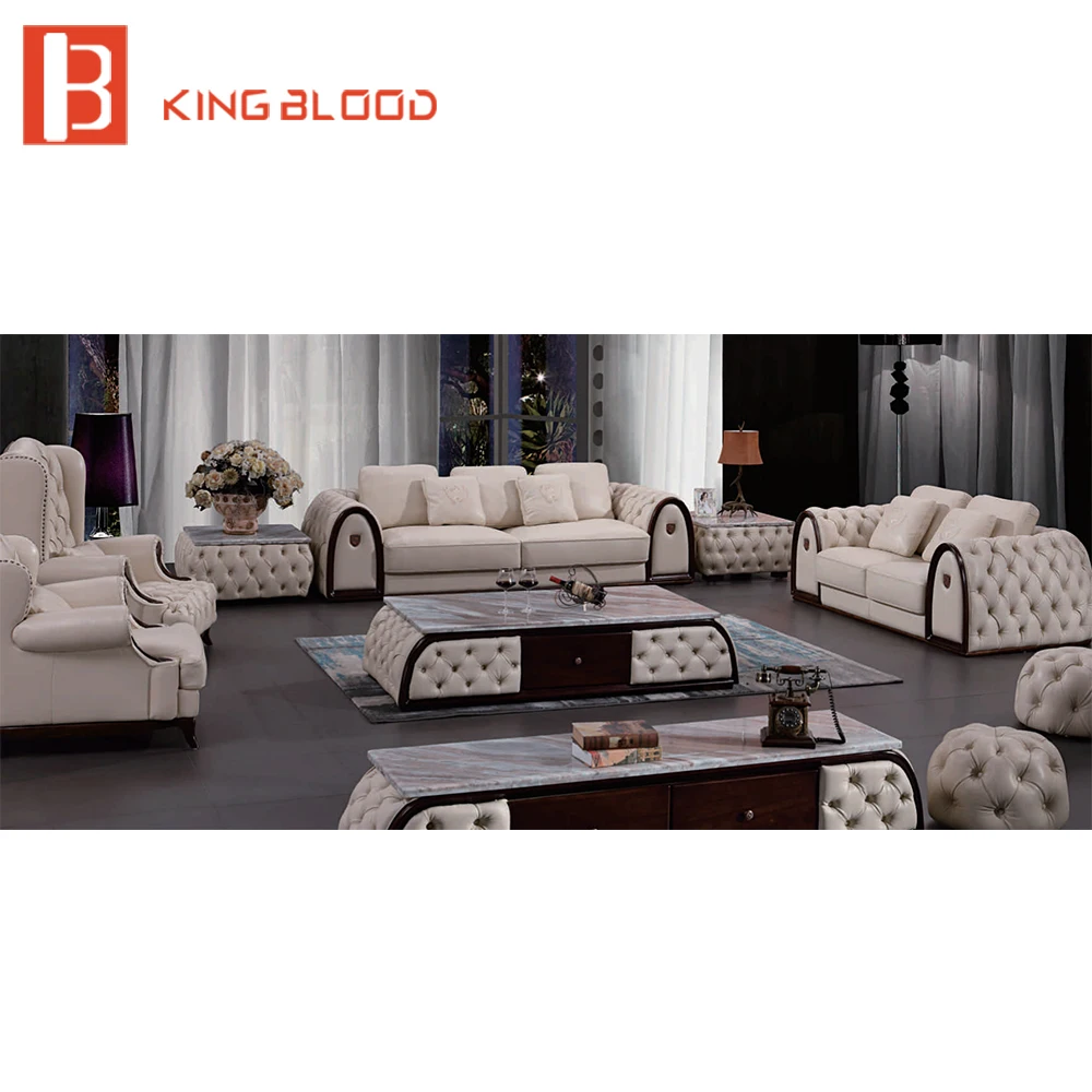 European Style Furniture Faux Leather Sofa