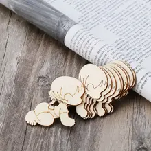 10 шт лазерная резка деревянные украшения деревянные детские формы ремесло Свадебный декор