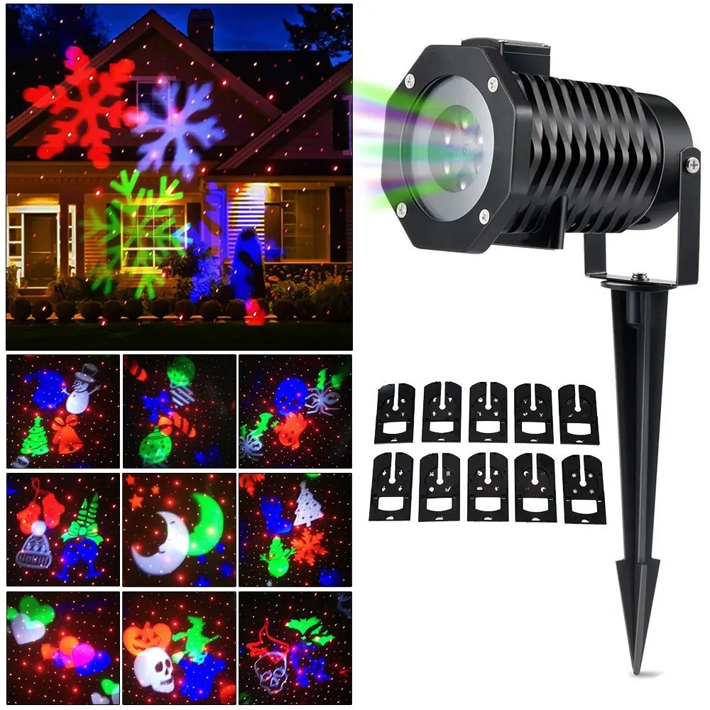 Outdoor Snowflake Lights Waterproof Led Projection Lamp Auto Waterproof Led Projection Lamp