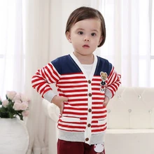 2016 Autumn Boys Girls Long Sleeve Coat Infants Cartoon Stripe Sport Outwear Toddlers Cotton Outdoor Sweater Little Kids Clothes
