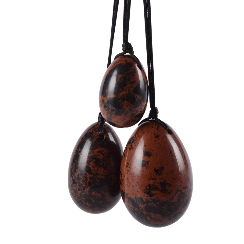 

3pcs/set Yoni egg Natural Mahogany Stone Kegel exercise Tool Jade Health Care Body Massager Jade Eggs for Women Gifts Healing