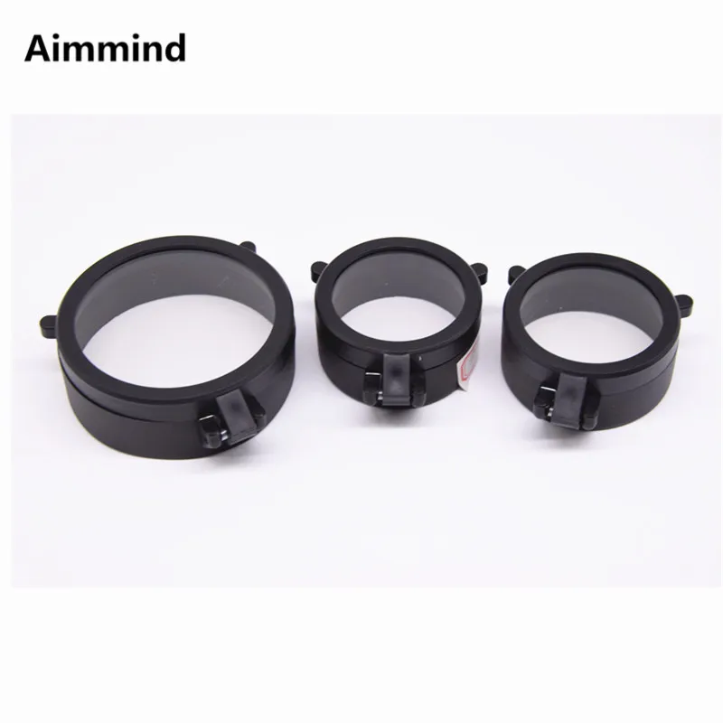 

30-69MM Transparent Rifle Scope Lens Cover Flip Up Quick Spring Protection Cap Objective Lid for Airsoft Gun Caliber