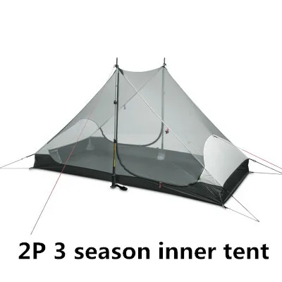 3F UL GEAR lanshan 2 палатки для 2 человек наружная Ультралегкая палатка для кемпинга 3 сезона профессиональная 15D Silnylon Бесшумная палатка 4 сезона - Цвет: 3 season inner tent