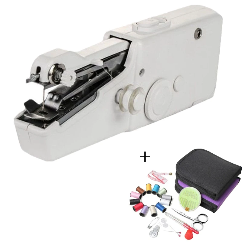 

Portable Handheld Sewing Machines Stitch Sew Needlework Cordless Clothes Fabrics Electric Sewing Machine Embroidery Sewing Kit