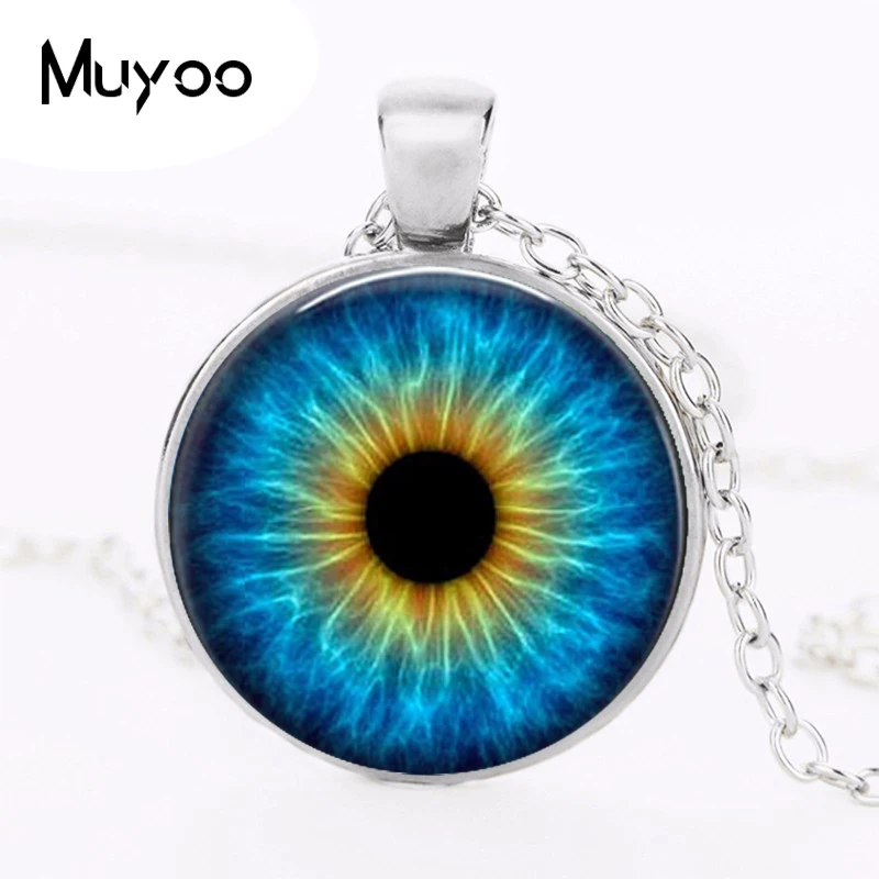 

Retail cat's eye crystal pendant necklaces personality dragon eye glass dome pendant necklace black choker jewelry necklace HZ1