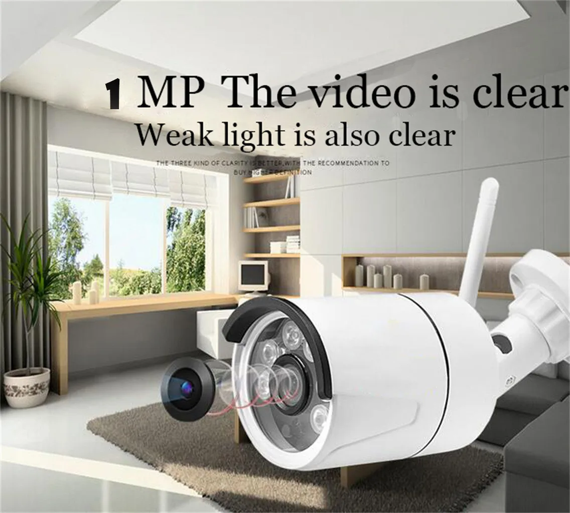 Наружная/внутренняя камера видеонаблюдения для дома, ip-камера безопасности, ИК-камера ночного видения, 1MP, супер HD камера, 6 инфракрасных светодиодов, ночное видение, 20 м