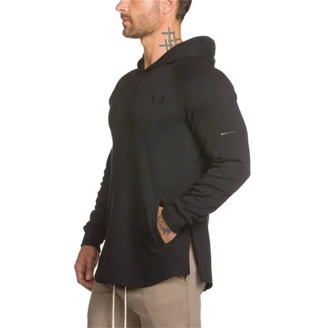 Uomo Bodybuilding Felpe Attivo Felpe con Cappuccio vestibilità Morbida per Running Camicie