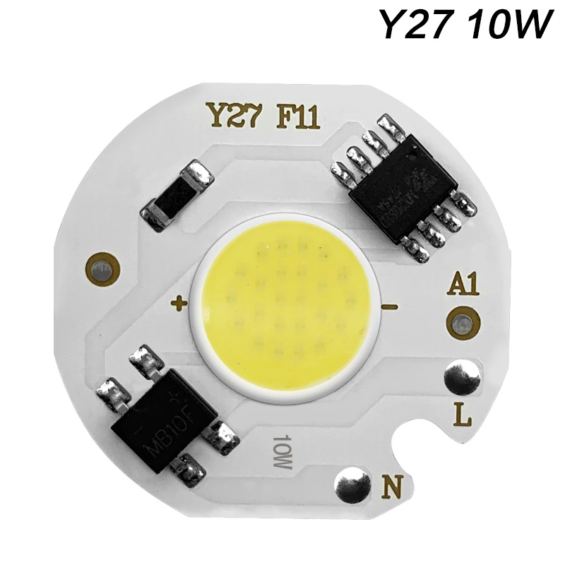 COB светодиодный светильник чип 220 В 10 Вт 50 Вт 20 Вт 30 Вт 3-9 Вт прямоугольный чип для точечный светильник светодиодный светильник прожектор Y27 Y32 не нужен драйвер DIY - Испускаемый цвет: Y27 9w