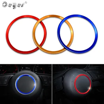 

Ceyes Car Styling Steering Wheel Rings Center Decoration Accessories Covers Case For Audi A3 A4 A6 A6L Q3 Q5 B9 2017 2018 Circle