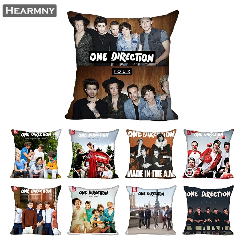 Чехол Подушка One Direction для дома невидимый чехол на молнии Размеры s 40x40 45x45