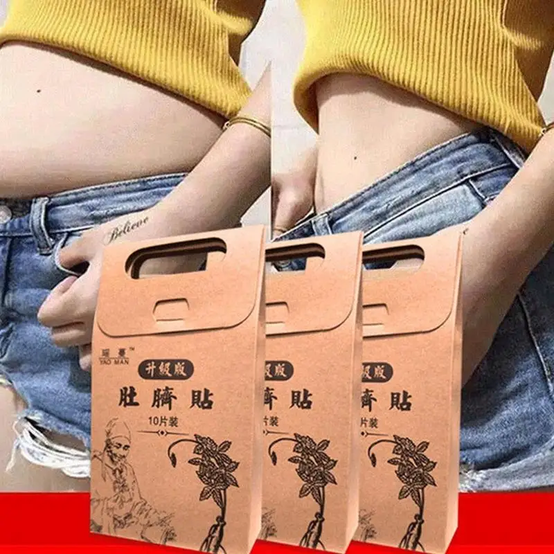 

10Pcs/Set Chinese Medicine Weight Loss Navel Sticker Magnetic Slim Detox Adhesive Sheet Fat Burning Slimming Diet Patch Pads
