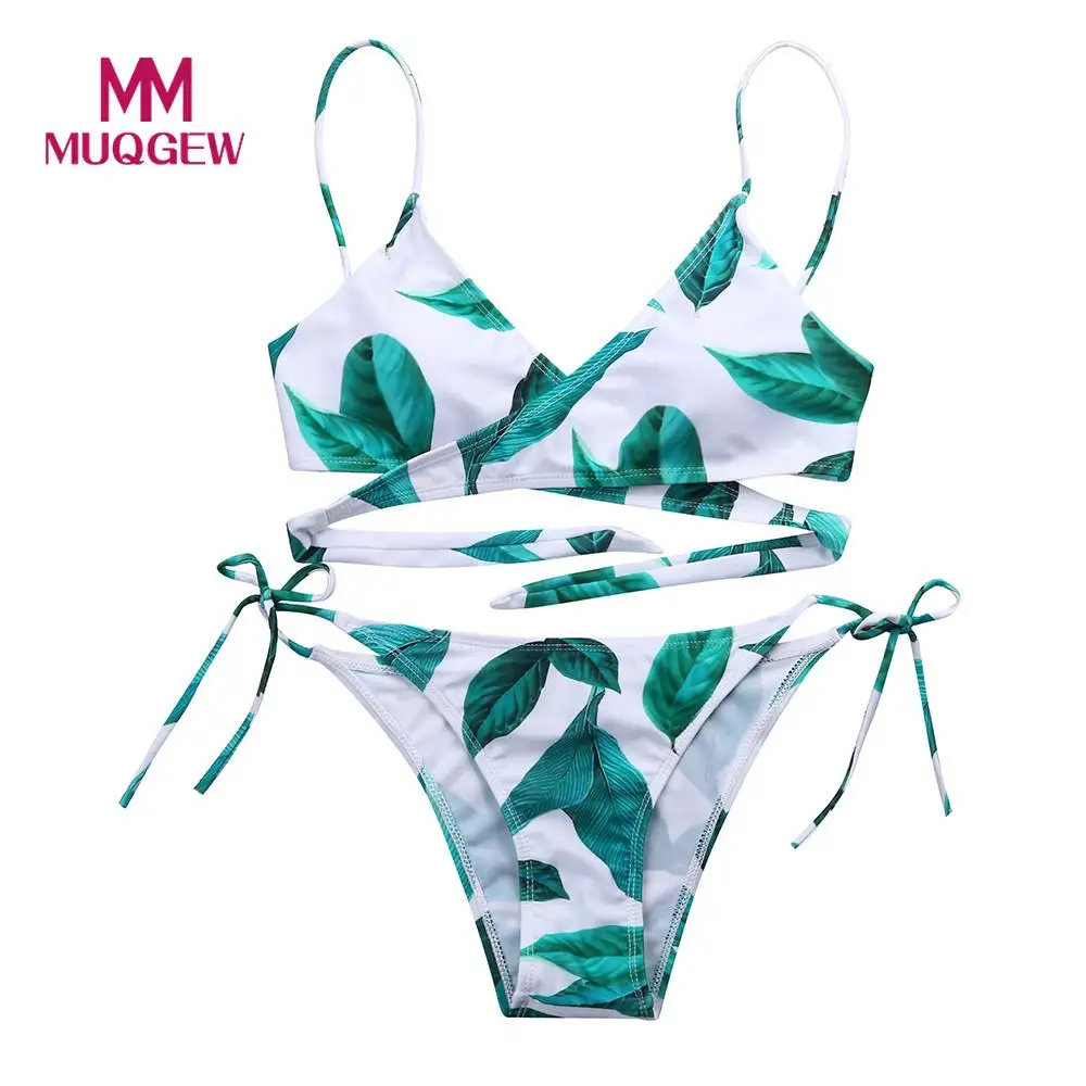 

Low Waist Swimwear Women Swimsuit Bikini 2018 Brazilian Floral Print Bikini Set Bandage Bathing Suit Push Up Beach Wear Biquini