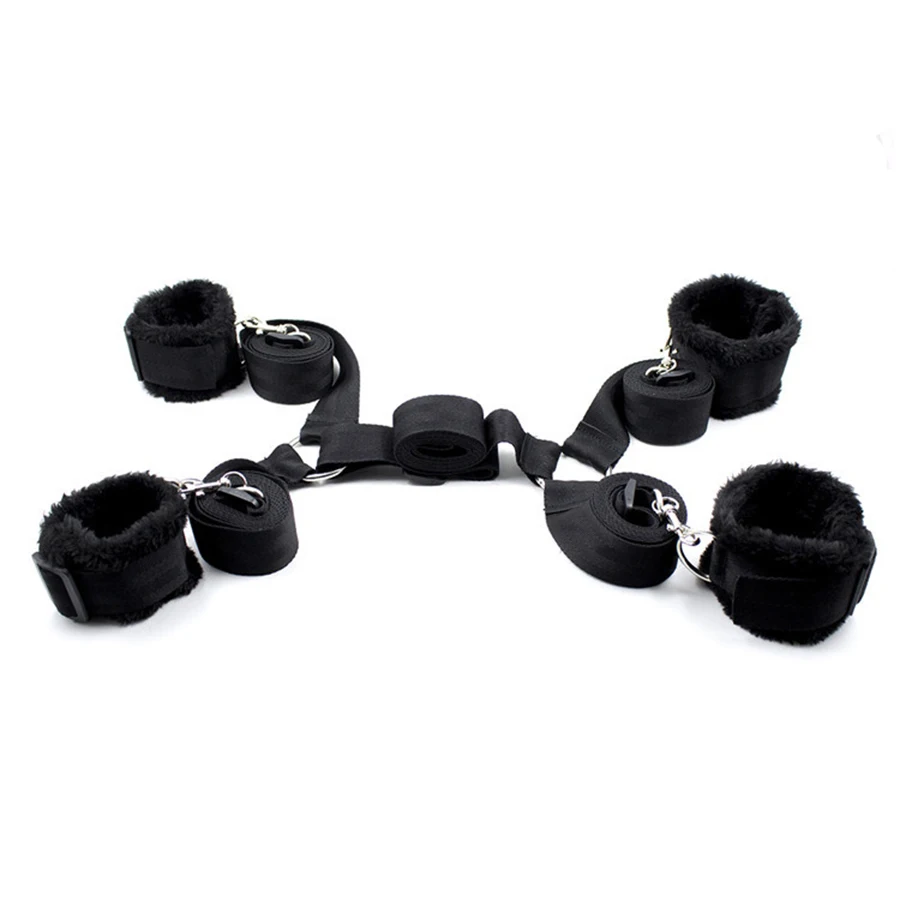  Under Bed System BDSM Bondage Restraints Strap Set Easy Tied Hand Ankle Cuffs RestraintsHalloween C
