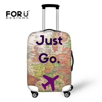 

FORUDESIGNS Fashion Printed Luggage Protective Cover,Stretch Waterproof Suitcase Covers for 18-28 Suit Case Travel Accessories