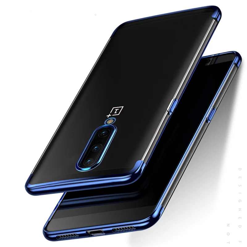 

Case for OnePlus 7 Pro Case Soft Silicone Cover Transparent Plating OnePlus7 Case for OnePlus 7 One Plus 7 Pro Shockproof Cover