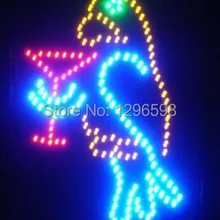CHENXI Прямая поставка производство светодио дный знак крытый 19x19 дюймов ультра-яркий мигающий parrot bar магазинная вывеска