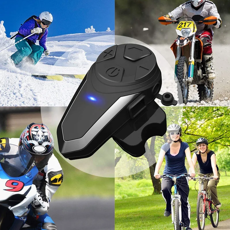 Мотоцикл Bluetooth гарнитура, Bt-S3 1000 м шлем Bluetooth системы связи лыжный шлем наушники Bluetooth домофон Walki