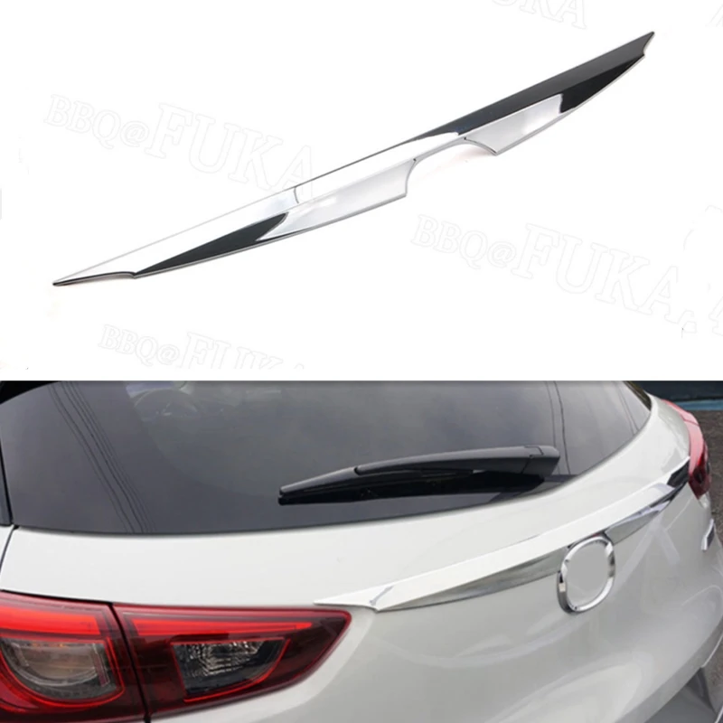 Уход хромированная Задняя Крышка багажника из АБС-пластика для Mazda CX3 2016-2018