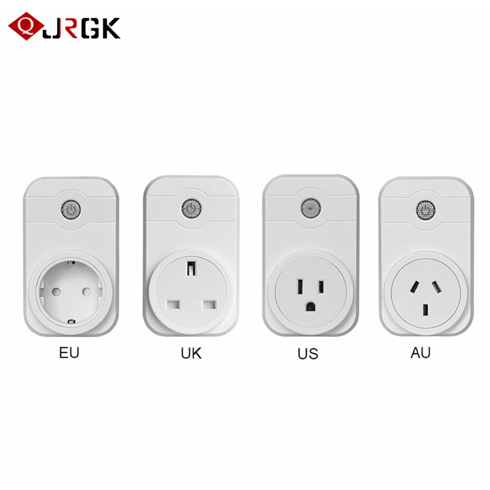 

JRGK Smart WiFi Socket AU UK US EU Plug Power on and off with phone Bacic Wireless Remote Socket Outlet Timing Switch Adaptor