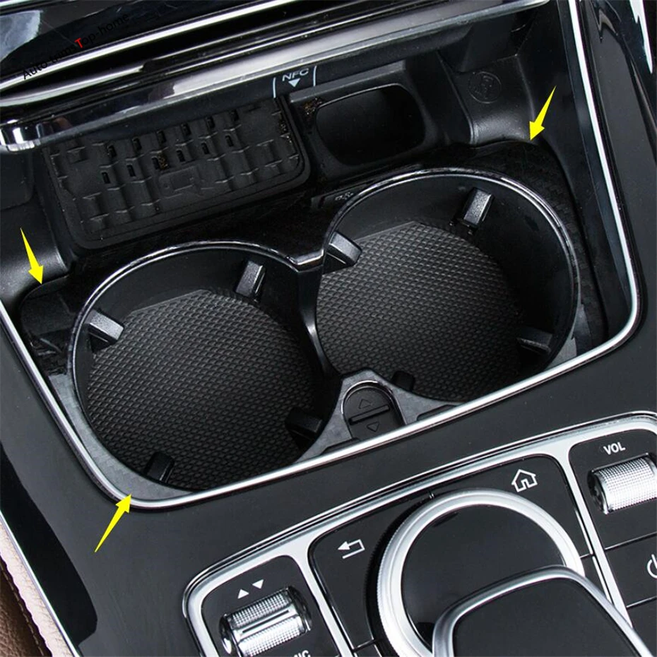 

Lapetus Front Water Cup Holder Cover Trim Fit For Mercedes Benz E-Class E CLASS W213 2016 2017 2018 2019 ABS Interior Mouldings