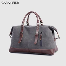 CARANFIER, холщовая кожа, мужские сумки, 22 дюйма, дорожная сумка для багажа, мужская сумка для путешествий, большая сумка для путешествий на выходные, большая сумка для путешествий