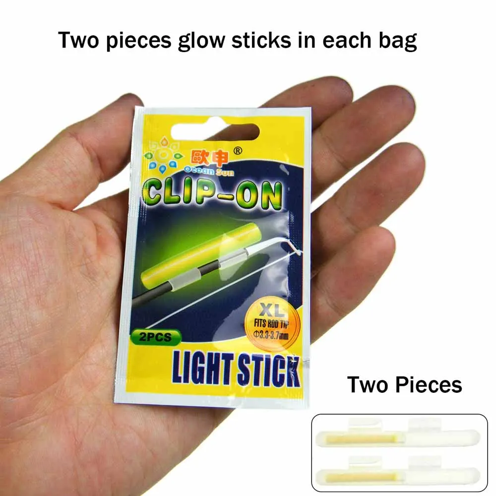 Fishing Glow Sticks for Fishing Pole Fishing Rod Tip Light Fluorescent Light Sticks for Night Fishing Accessories