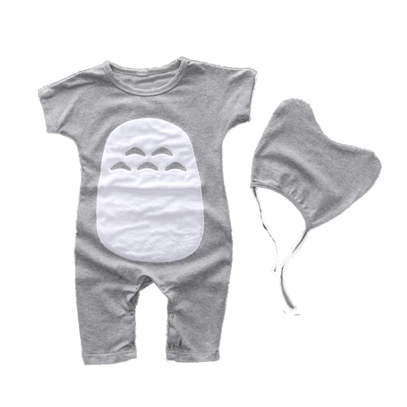 Комплект из 2 предметов Детский комбинезон с коротким рукавом + шляпа Totoro