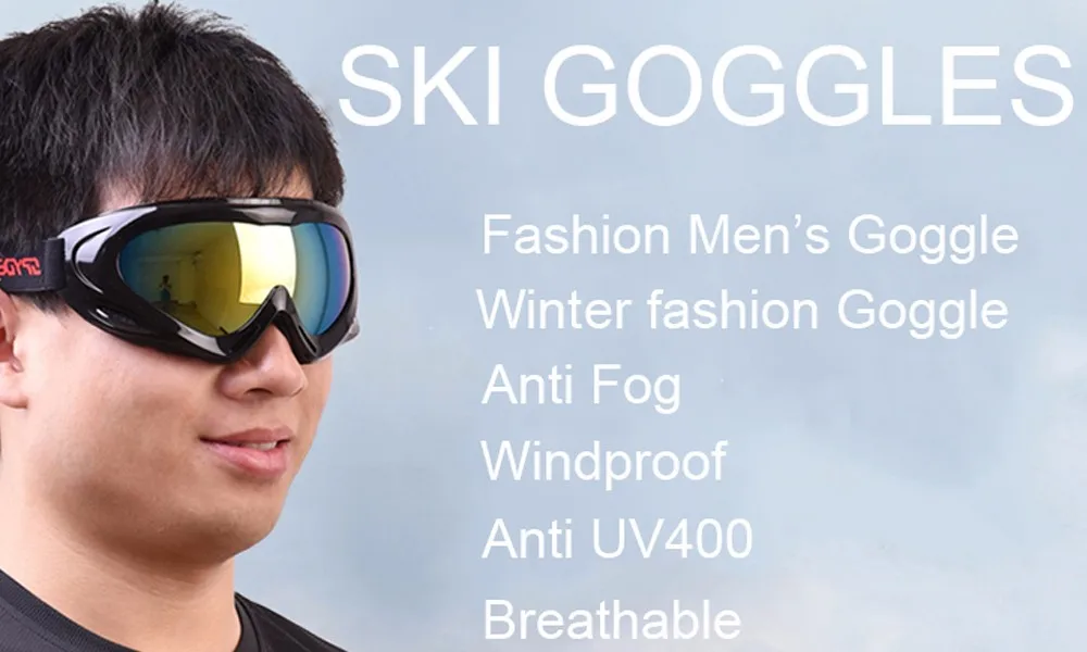 men ski goggle