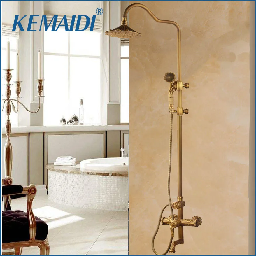 KEMAIDI Shower Faucets Bathroom Shower Set Bath Rain Shower Wall Mounted Hand Held Brass Shower Head Chuveiro Do Banheiro