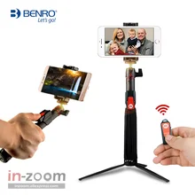 BENRO SC1 углеродного волокна автоспуска Настольный Штатив мобильного телефона Bluetooth пульт дистанционного управления камерой мини кронштейн phoneographer